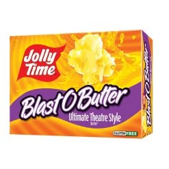 Jolly Time Microwave Popcorn, Blast O Butter, Ultimate Theatre Style, 3-Pack, 759, 3.2 OZ