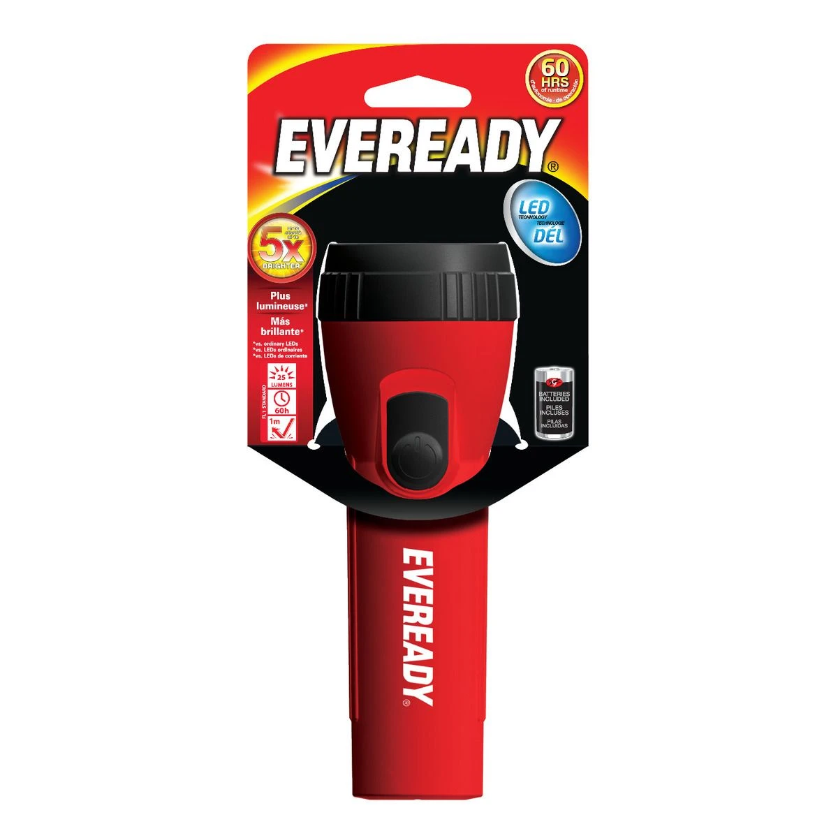 Eveready 5X Brighter Flashlight, EVEL15HS