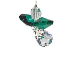 Woodstock Chimes Crystal Guardian Angel - Emerald, CGEM
