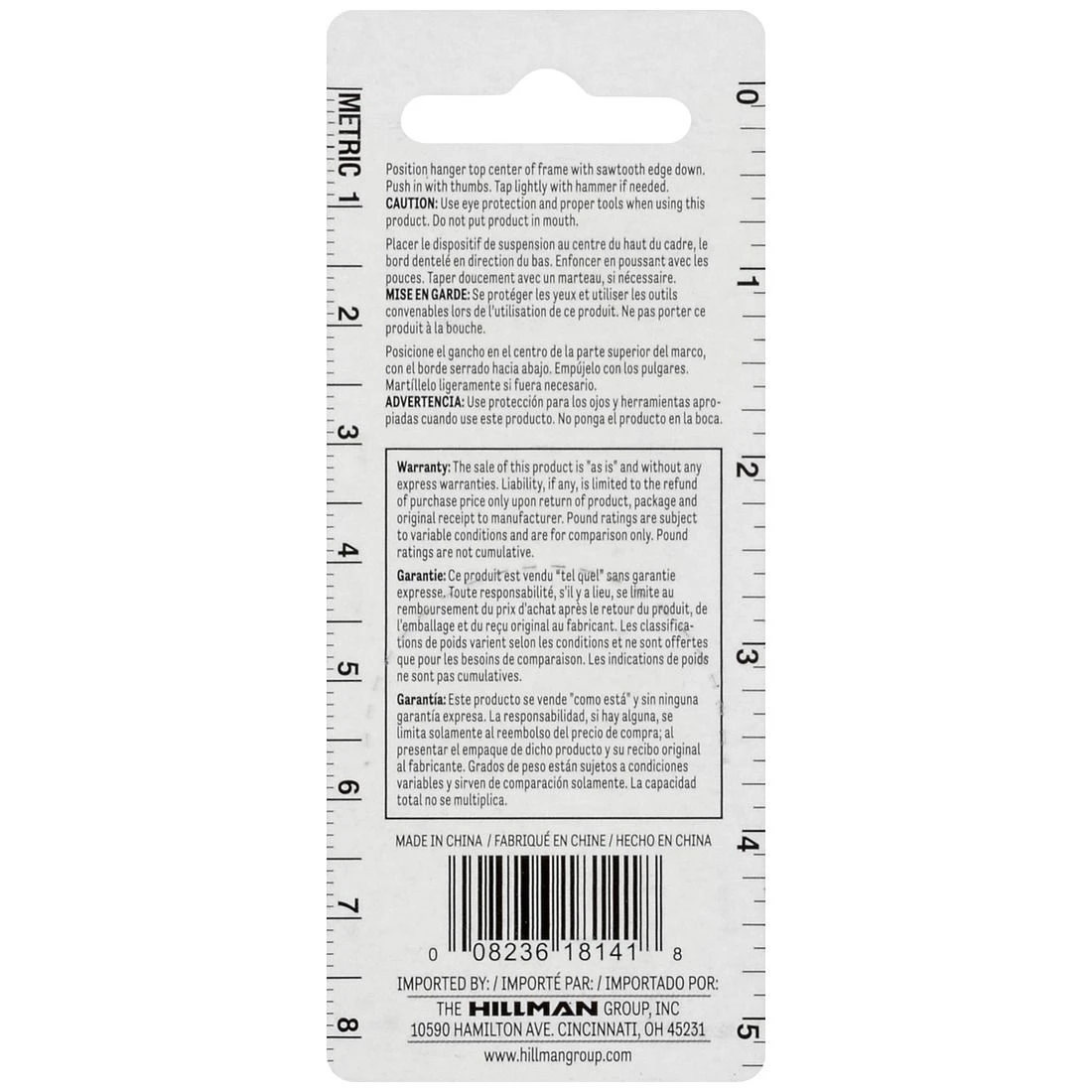 Hillman Push-In Self Leveling Sawtooth Picture Hanger, 121126, Small - Image 3