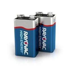 Rayovac High Energy Alkaline Batteries, 2-Pack, A1604-2K, 9V