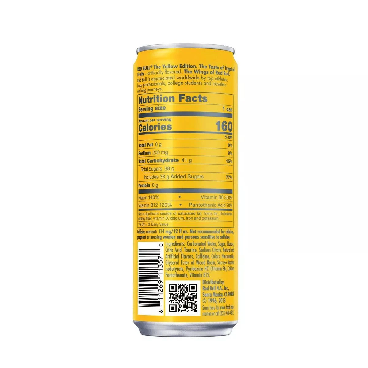 Red Bull Yellow Edition Energy Drink, Tropical Punch, RB203753, 12 OZ - Image 2