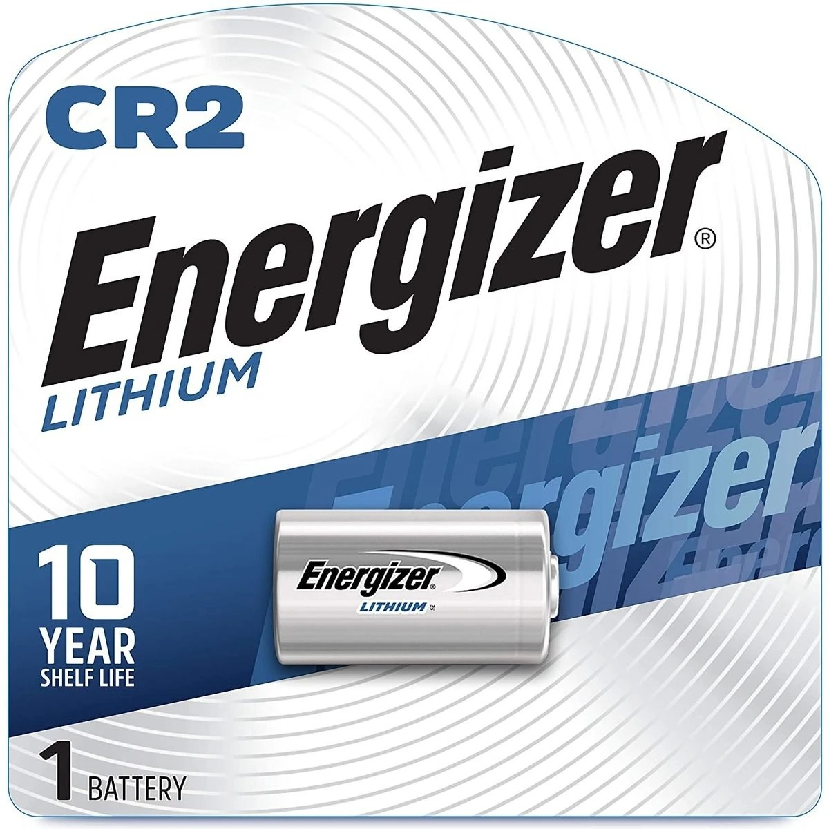 Energizer Lithium Battery, 1-Pack, EL1CR2BP2, CR2