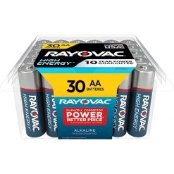 Rayovac High Energy Alkaline Batteries, 30-Pack, 815-30PPTK, AA