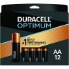 Duracell Optimum Alkaline Batteries, 12-Pack, DUROPT1500B12, AA
