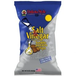Dakota Style Salt & Vinegar Kettle Chips, 10280, 8 OZ