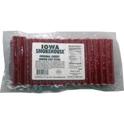 Iowa Smokehouse Smoked Beef Sticks Cheesy Original, IS-SBS27CO, 27 OZ