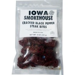 Iowa Smokehouse Steak Bites Cracked Black Pepper, IS-SBBP, 8 OZ